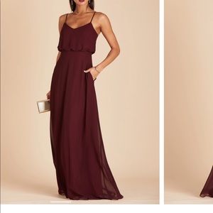 BIRDY GREY MAROON DRESS // Size M